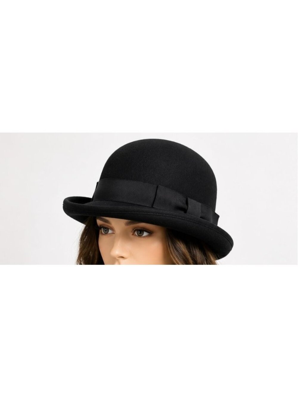 Country Gentleman Black Wool Hat Women's Vintage Bow Accent Made in USA